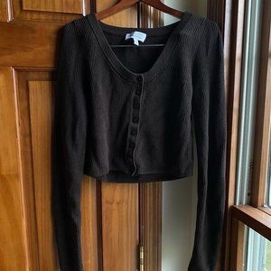 Cropped Rib Sweater